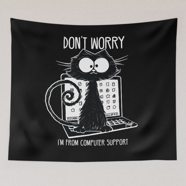 Item preview, Computer Support Cat designed and sold by catsandmore.