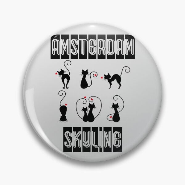 Item preview, Amsterdam Skyline Cat designed and sold by VintagePrada.