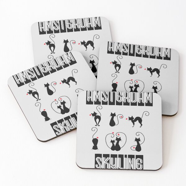 Item preview, Amsterdam Skyline Cat designed and sold by VintagePrada.