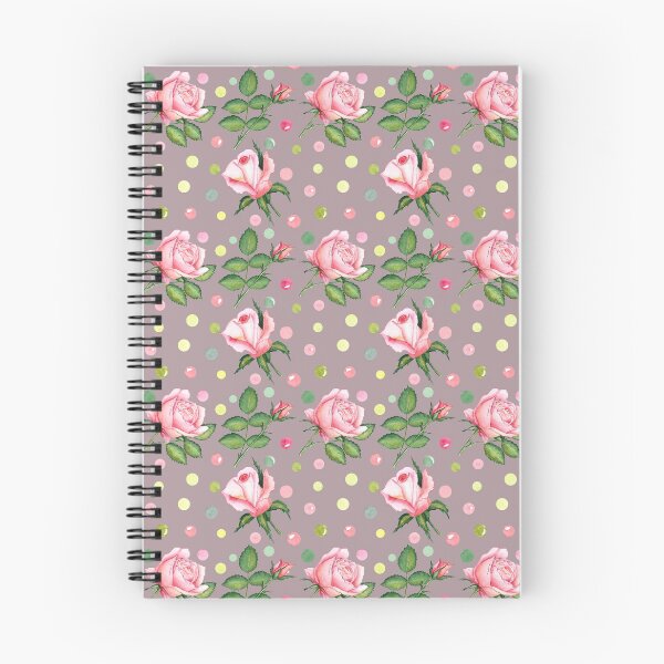 Item preview, seamless pattern with hand drawn watercolor pink roses and leaves and confetti on the vintage rose background. designed and sold by linagaiaart.
