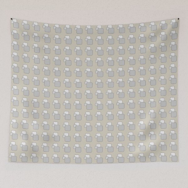 Item preview, Retro Square Pattern - Dark Beige and Grey designed and sold by Quooki.
