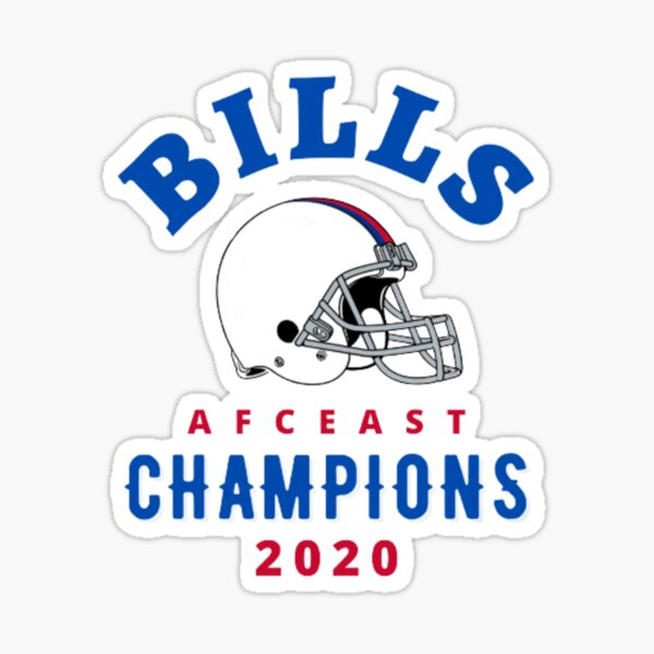 Buffalo Bills 2020 AFC East Champions Vinyl Sticker 3.3x3.8 |