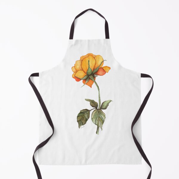 Artikelvorschau, Schöne gelbe und orange Aquarellrose entworfen und verkauft von dodidoodles.