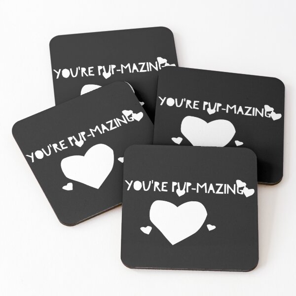 Item preview, You are Pawsome - You Are Pup-mazing Hearts Gift White designed and sold by PupnkittyMania ⭐⭐⭐⭐⭐.