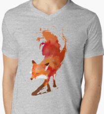 Camiseta para hombre de cuello en v Vulpes Vulpes