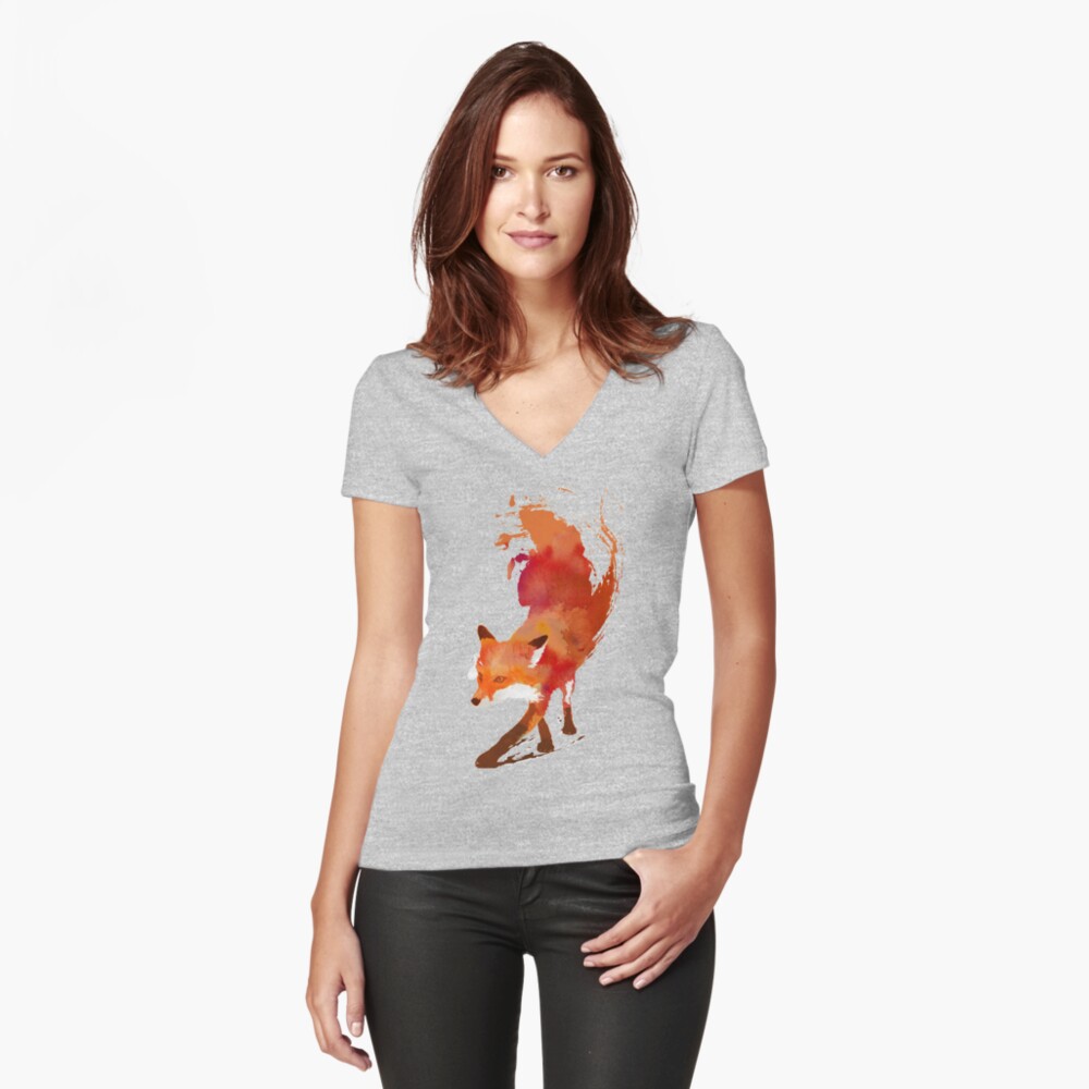 Item preview, Fitted V-Neck T-Shirt designed and sold by robertfarkas.