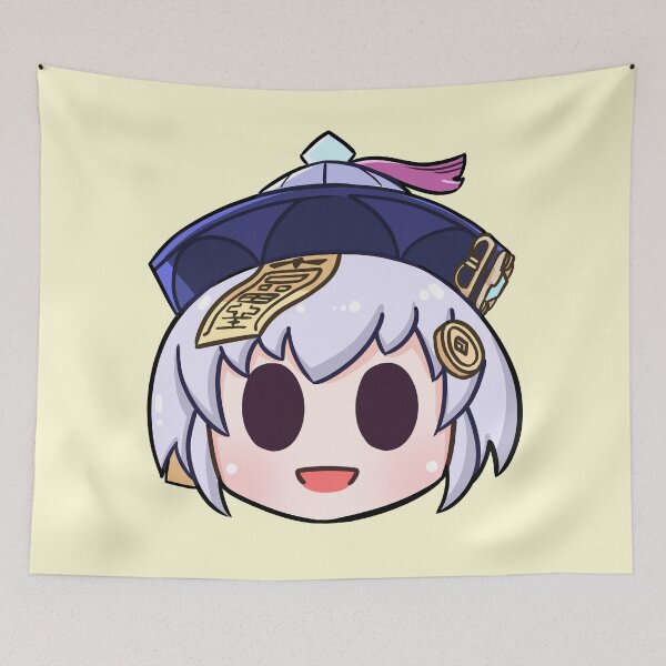 Artikelvorschau, Genshin Impact Qiqi Chibi Kopf entworfen und verkauft von Morcawork.
