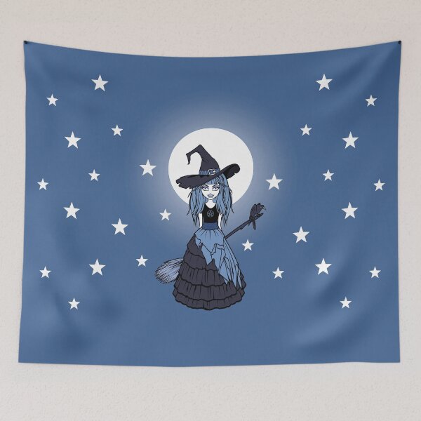 Item preview, Full Moon Blue Cheeky Witch® designed and sold by cheekywitch.