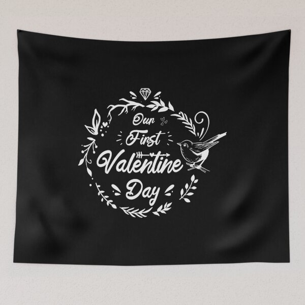 Item preview, Our First Valentine Day, Funny Valentines Day Gift for Him and for Her, for Couples,  designed and sold by JUSTBEELEGANT.