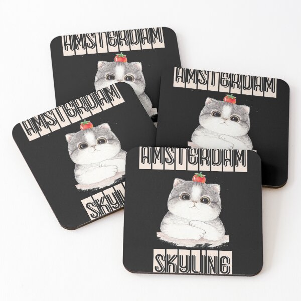 Item preview, Amsterdam Skyline Cat designed and sold by VintagePrada.