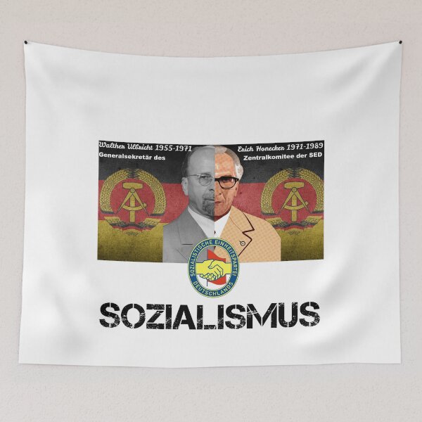 Item preview, Ulbricht vs. Honecker GDR flag socialism designed and sold by Oberlaender.
