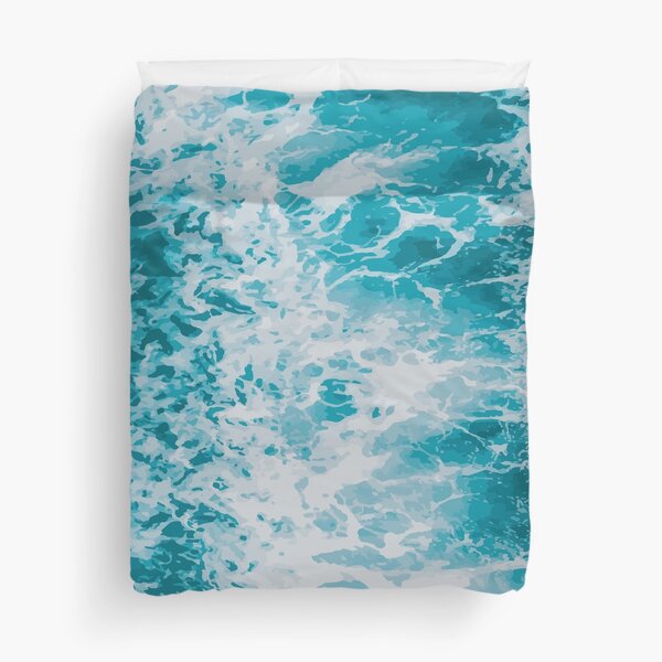 Ocean blue waves Duvet Cover