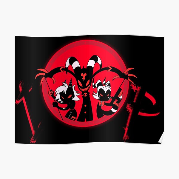 I.M.P. Immediate Murder Professionals logo (red on black) Poster