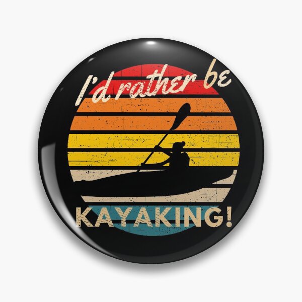 Item preview, Vintage I’d Rather Be Kayaking Retro Stripes designed and sold by Zurickdesigns.