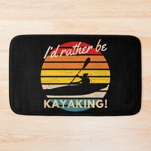 Item preview, Vintage I’d Rather Be Kayaking Retro Stripes designed and sold by Zurickdesigns.
