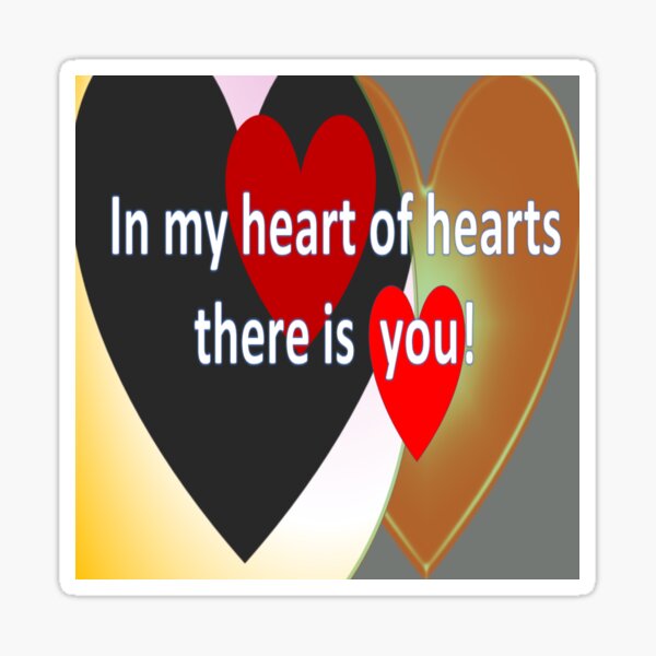 Flashy loud hearts with love quote Sticker