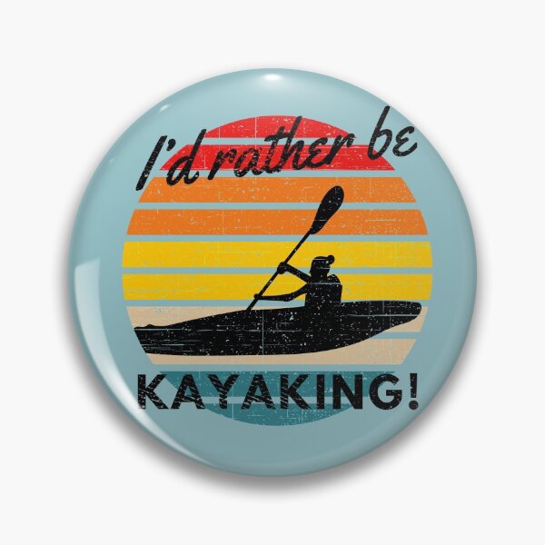 Item preview, Vintage I’d Rather Be Kayaking Retro Stripes designed and sold by Zurickdesigns.