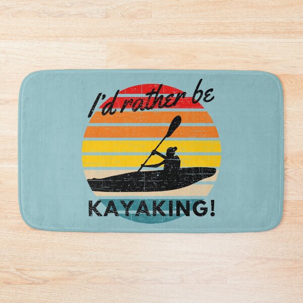 Item preview, Vintage I’d Rather Be Kayaking Retro Stripes designed and sold by Zurickdesigns.
