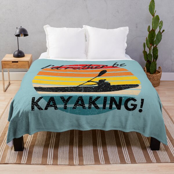 Item preview, Vintage I’d Rather Be Kayaking Retro Stripes designed and sold by Zurickdesigns.