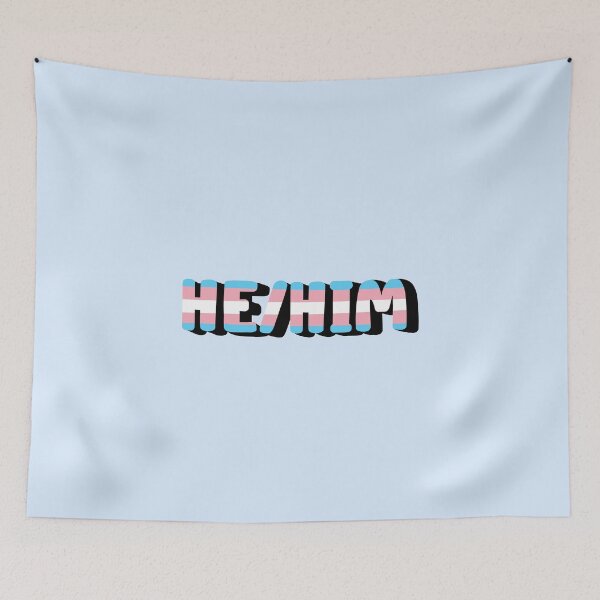 Item preview, Transgender Pride Flag He/Him Pronoun designed and sold by EuropaPrints.