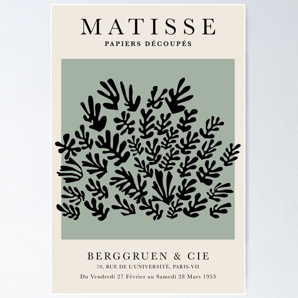 Item preview, Henri Matisse Flower. Paper Decoupes Art Green, Matisse Cutout's designed and sold by re-make-.
