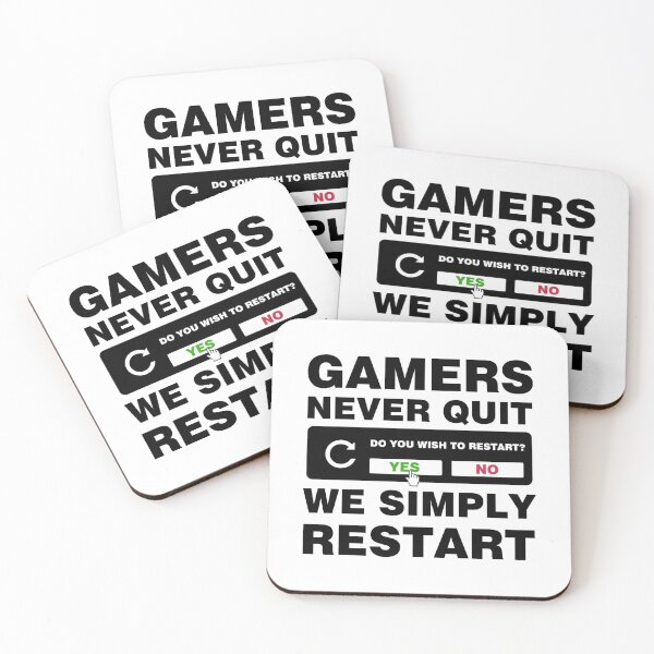 Item preview, Gamers Never Quit, We Simply Restart designed and sold by Art-Tease.