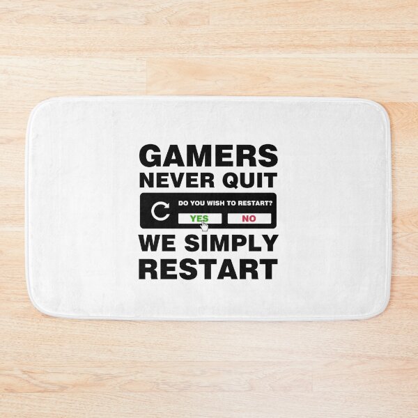 Item preview, Gamers Never Quit, We Simply Restart designed and sold by Art-Tease.