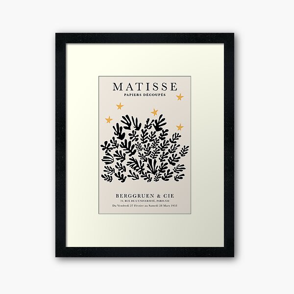 Artikel-Vorschau von Henri Matisse Flower. Papier Decoupes Art Black, Matisse Cutout's, designt und verkauft von re-make-.