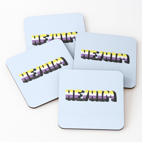 Item preview, Non Binary Pride Flag He/Him Pronoun designed and sold by EuropaPrints.