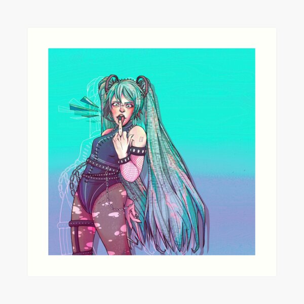Punk miku Art Print