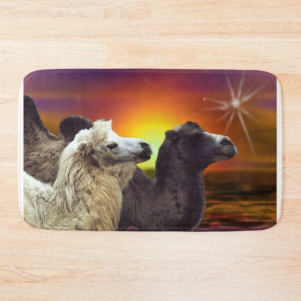 Item preview, Bactrian Camels in the desert art gift. designed and sold by BarbaraGlebska.