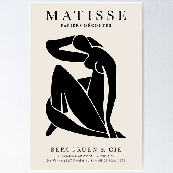 Item preview, Henri Matisse Nude. Paper Decoupes Art Black, Matisse Cutout's designed and sold by re-make-.