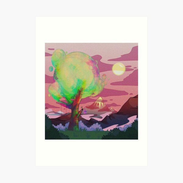 Glitchy tree Art Print