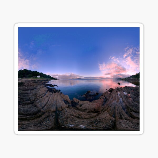 Dusk Shoreline near Moville, Donegal (Rectangular) Sticker