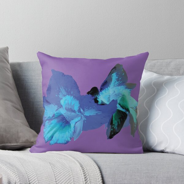Item preview, Flowers with large petals- blue and green-purple background designed and sold by CSouissi.
