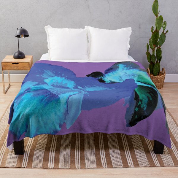 Item preview, Flowers with large petals- blue and green-purple background designed and sold by CSouissi.