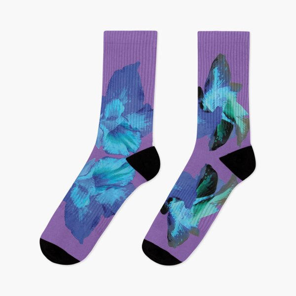 Item preview, Flowers with large petals- blue and green-purple background designed and sold by CSouissi.