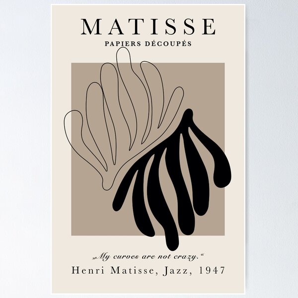 Item preview, Henri Matisse Flower. Paper Decoupes Art Beige, Matisse Cutout's designed and sold by re-make-.