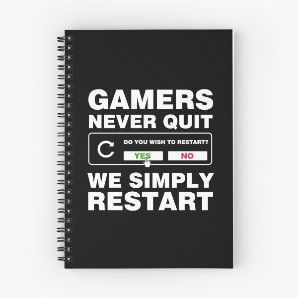 Item preview, Gamers Never Quit, We Simply Restart White Version designed and sold by Art-Tease.