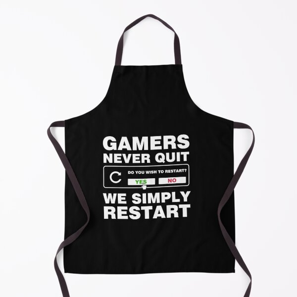 Item preview, Gamers Never Quit, We Simply Restart White Version designed and sold by Art-Tease.