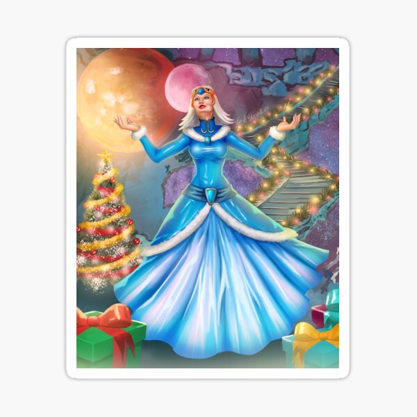 Lady Sorceress Christmas Sticker