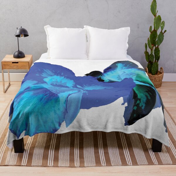 Item preview, Flowers with large petals- blue and green designed and sold by CSouissi.