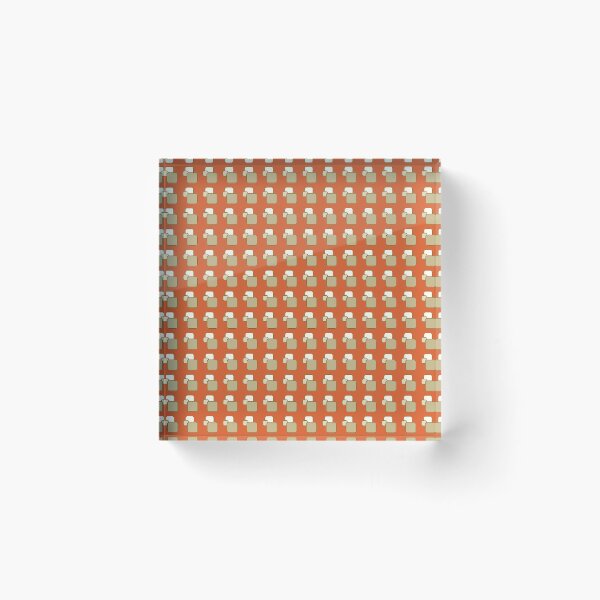 Item preview, Retro Square Pattern - Burnt Orange and Beige designed and sold by Quooki.