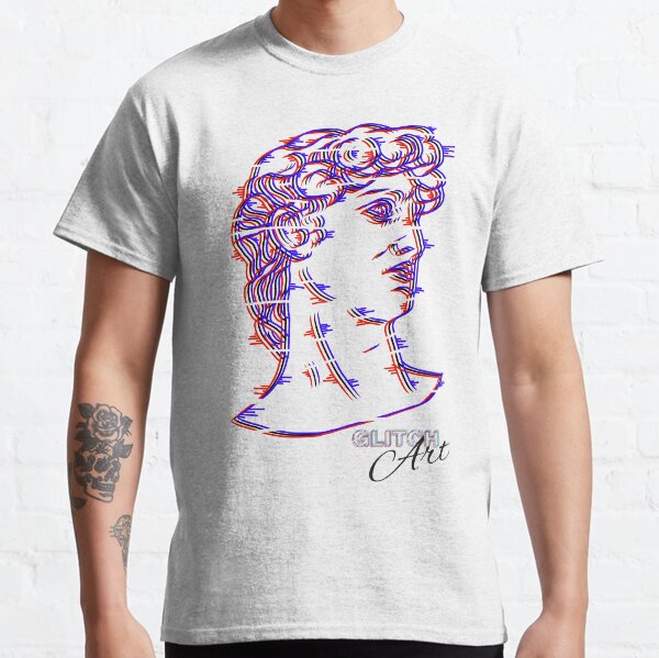 glitch art - diseño de ilustración de David - diseño de David Michelangelo Camiseta clásica