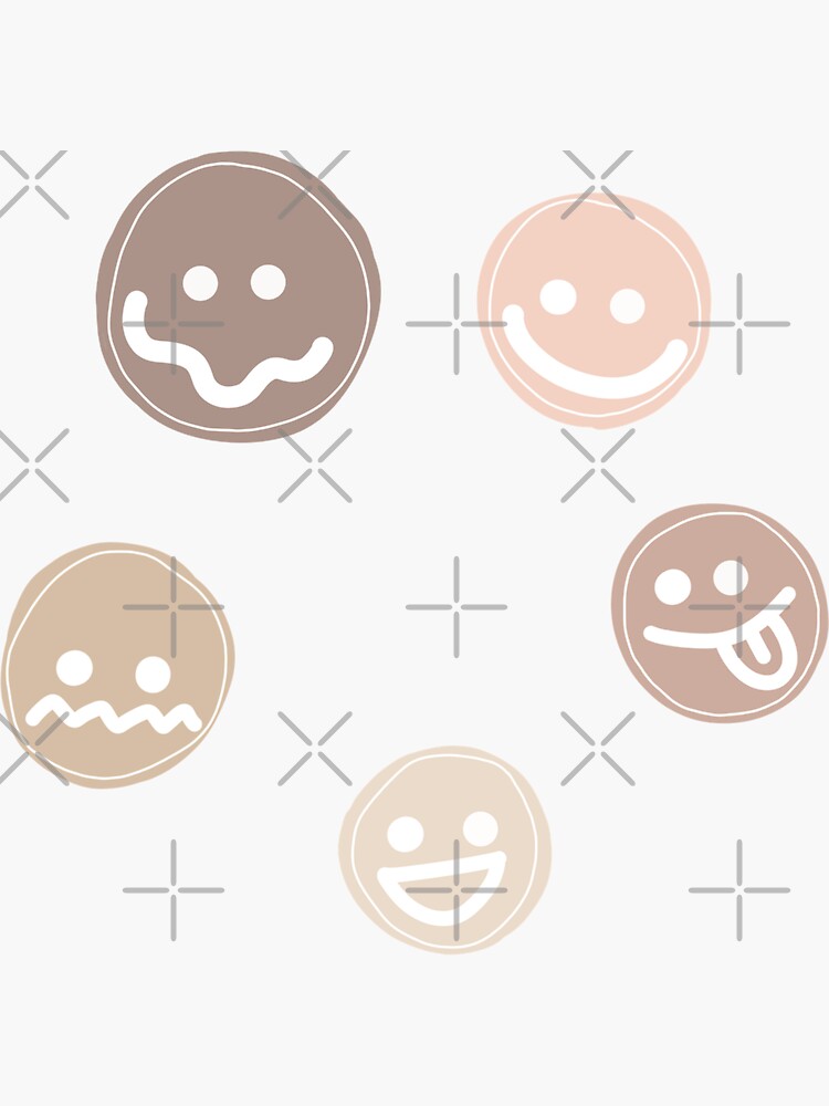 Thumbnail 3 of 3, Sticker, cute faces - pack of 5 designed and sold by kbraelynn.