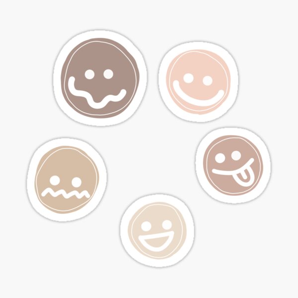 cute faces - pack of 5 Sticker