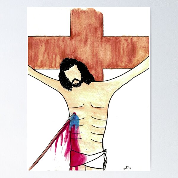 jesus on the cross drawing png - Clip Art Library