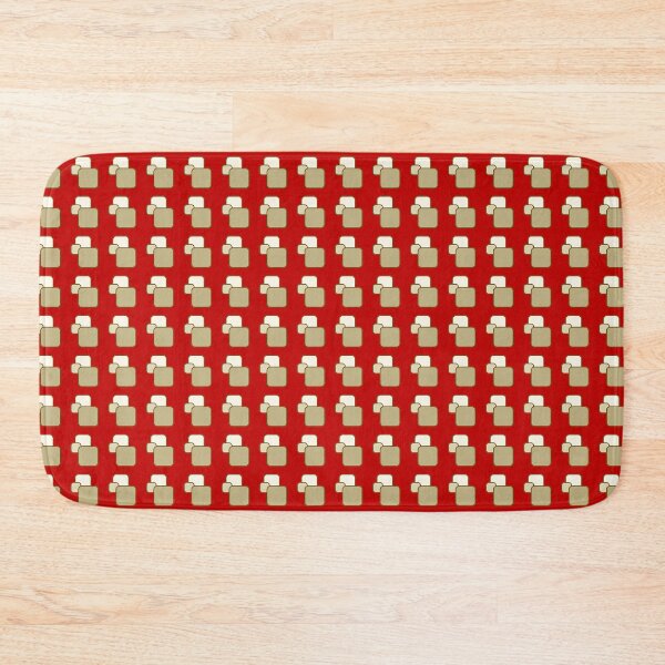 Item preview, Retro Square Pattern - Dark Red and Beige designed and sold by Quooki.