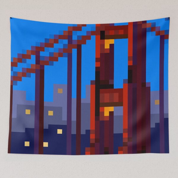 Item preview, Pixelated, Golden Gate Bridge designed and sold by Mike McGehee.