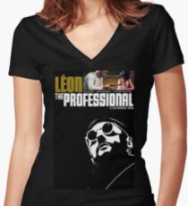leon the professional Women's Fitted V-Neck T-Shirt